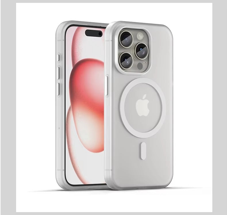 Luxury Apple iPhone Case, MagSafe Compatible, Camera Lens & Screen Protection, Ultra Thin, Shockproof, Magnetic Full All Around Cover – Matte TPU Bumper Case with Wireless Charging Support & Magnetic Snap Fit