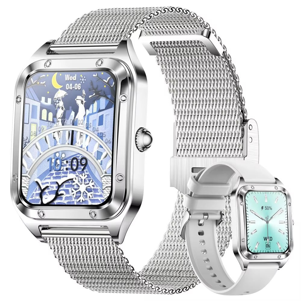 Luxury Women’s Smartwatch for iPhone – Bluetooth Call Fitness Tracker with Blood Pressure Monitor, Waterproof Sport Mode
