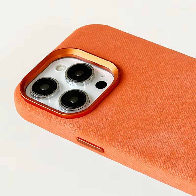 Premium Apple iPhone Case MagSafe Compatible, Camera Lens & Screen Protection, Ultra Thin Shockproof Magnetic Full All Around Protection Cover with Fiber Leather Back