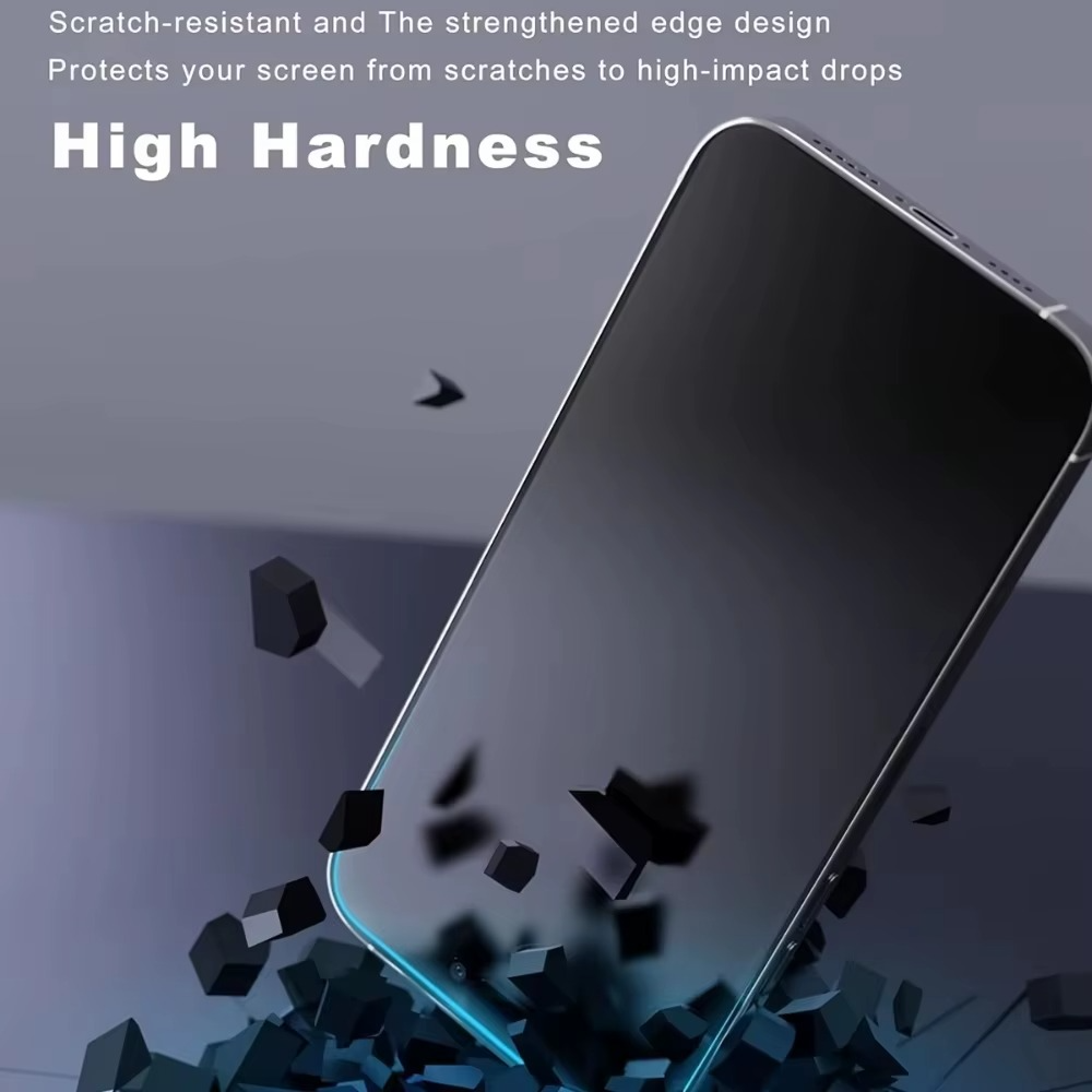 Premium Matte Privacy Screen Protector for iPhone – Anti-Spy Tempered Glass with Oleophobic Coating, Anti-Glare Protection and Easy Installation Frame