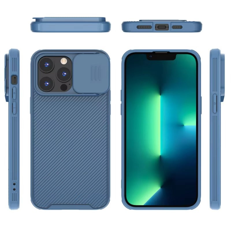 High Quality iPhone Case, MagSafe Compatible, Ultra Thin Magnetic Cover with Screen Guard Slide Camera Lens Protector Panel