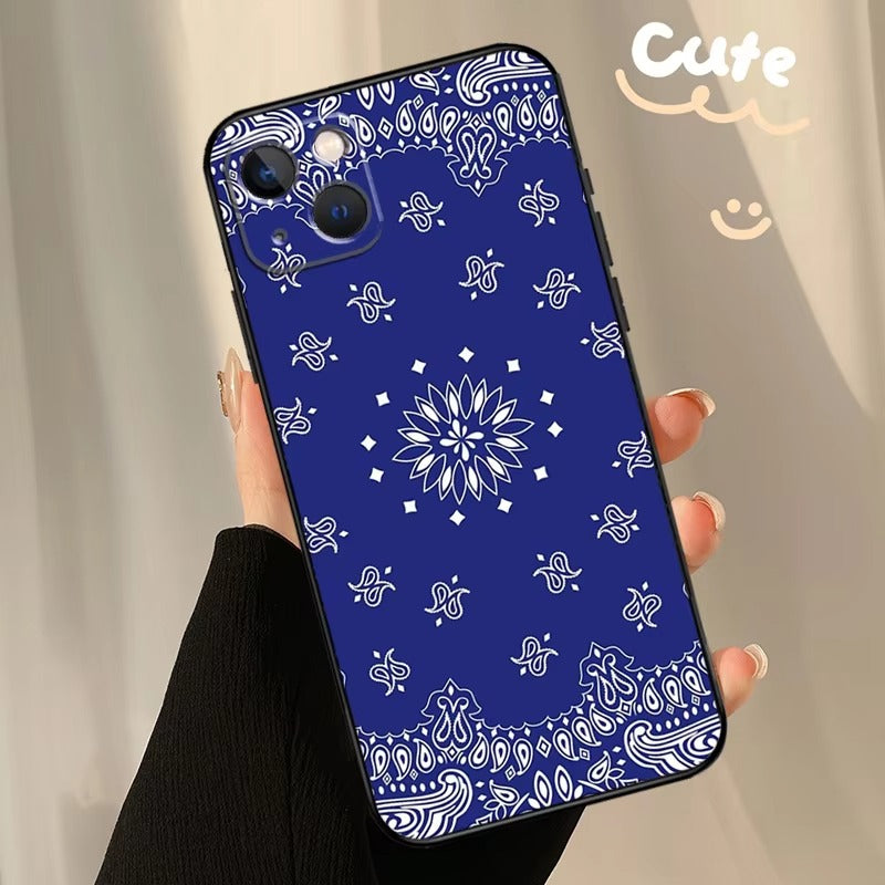 Luxury Apple iPhone Case, MagSafe Compatible, Camera Lens and Screen Protection, Ultra Thin, Shockproof, Magnetic, Full All Around Protection, Bandana Paisley Cover