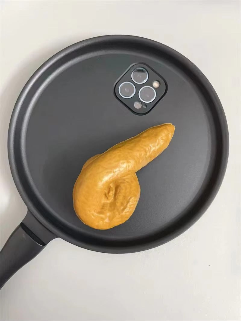 Premium Apple iPhone Case, MagSafe Compatible, Camera Lens and Screen Protection, Ultra Thin, Shockproof, Magnetic, Full All Around Protection, 3D Frying Pan Silicone Cover