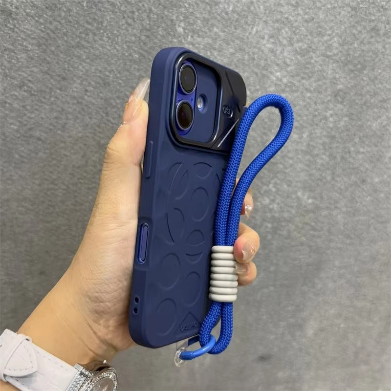 Premium Apple iPhone Case, MagSafe Compatible, Camera Lens & Screen Protection, Ultra Thin, Shockproof, Magnetic Full All Around Cover – Foldable Camera Stand Case with Wrist Strap & Magnetic Bracket