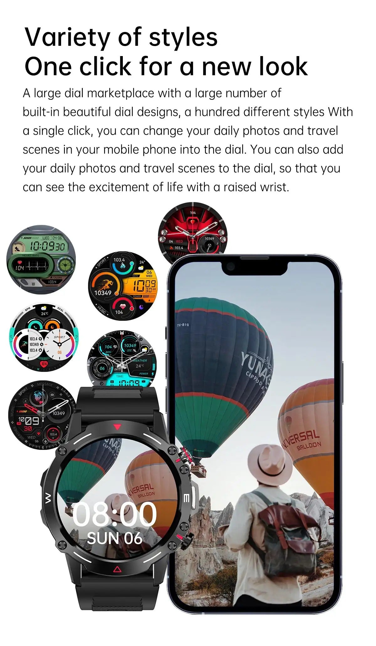 Premium Rugged AMOLED Smartwatch – 1.43" Bluetooth Calling Watch, IP68 Waterproof, Fitness Tracker, SpO2, Sleep Monitor, Voice Assistant, Long Battery Life