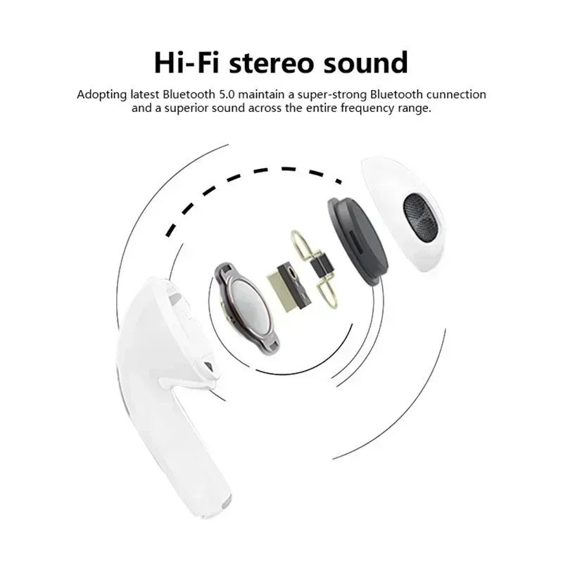 Premium TWS Wireless Earbuds with Mic – Bluetooth 5.0, Noise Cancelling, Touch Control, Long Battery Life, HiFi Stereo Earphones for iOS & Android