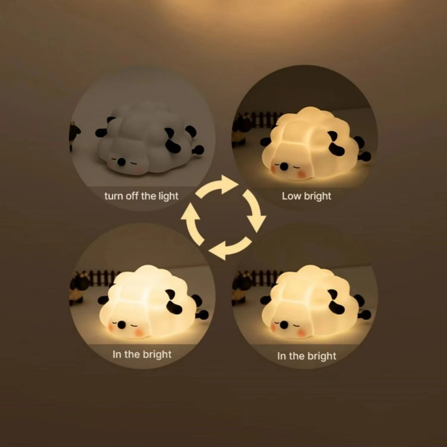 Premium Cute Animal LED Night Light – Touch Sensor, USB Rechargeable Silicone Lamp, 3 Brightness Levels, 30-Min Timer, Bedside Kids Room Decor, Portable & Soft Glow