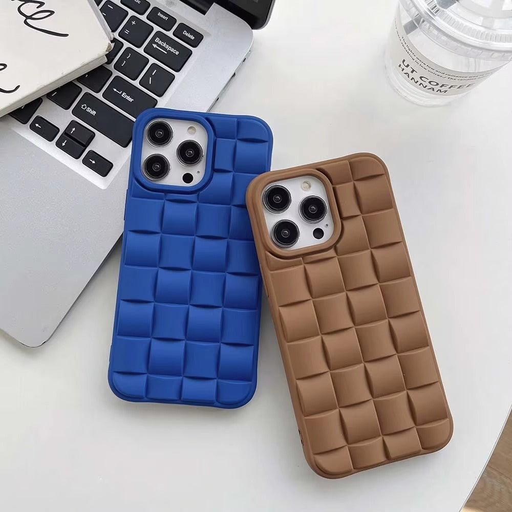 Premium Apple iPhone Case, MagSafe Compatible, Camera Lens & Screen Protection, Ultra Thin, Shockproof, Magnetic Full All Around Cover – 3D Weave Soft Liquid Silicone Case with Shockproof Back Shell Design