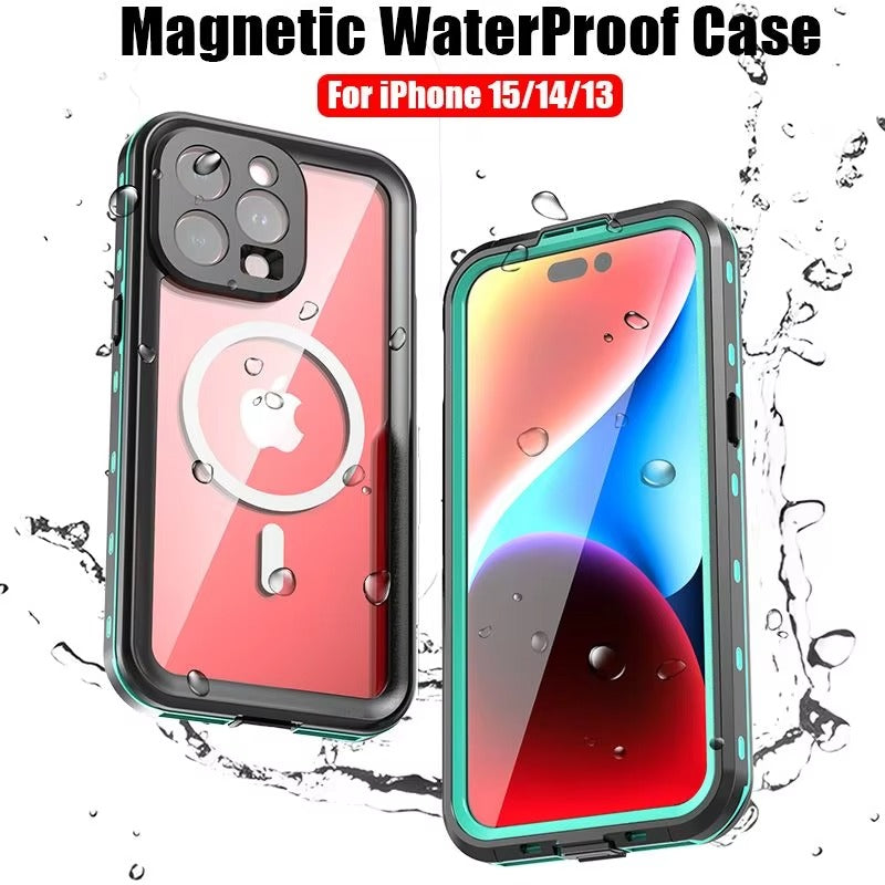 Luxury Apple iPhone Case MagSafe Compatible, Camera Lens & Screen Protection, Cover with IP68 Sealed Sport Design