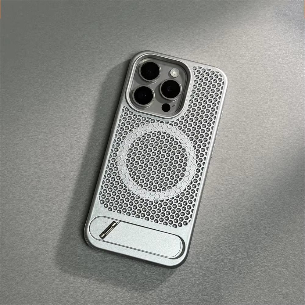 Luxury Apple iPhone Case, MagSafe Compatible, Camera Lens & Screen Protection, Ultra Thin, Shockproof, Magnetic Full All Around Cover – Breathable Heat Dissipation Case with Titanium Hard Back & Wireless Charging Support