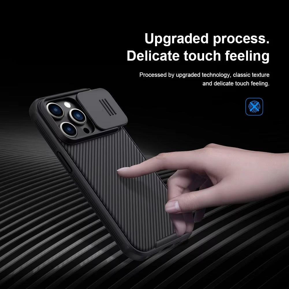 High Quality iPhone Case, MagSafe Compatible, Ultra Thin Magnetic Cover with Screen Guard Slide Camera Lens Protector Panel