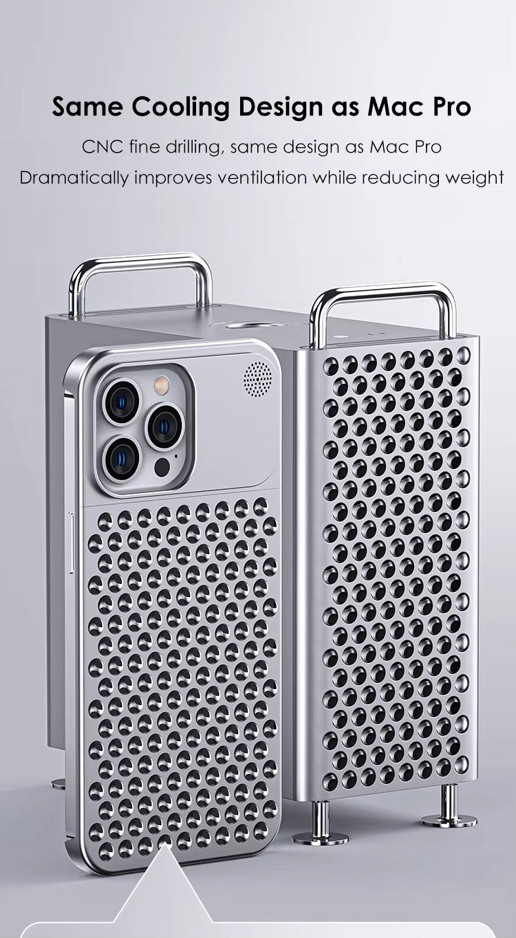 Luxury Apple iPhone Case, MagSafe Compatible, Camera Lens & Screen Protection, Ultra Thin, Shockproof, Magnetic Full All Around Cover – Aluminum Cooling Case with Heat Dissipation & Removable Fragrance Module