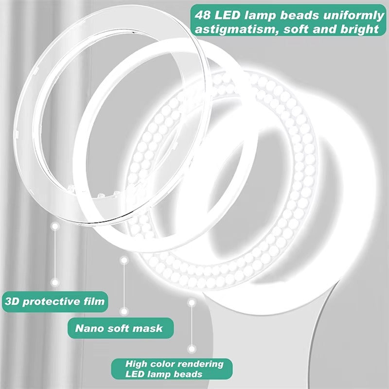 Luxury Apple iPhone Case, MagSafe Compatible, Camera Lens & Screen Protection, Ultra Thin, Shockproof, Magnetic Full All Around Cover – Built-in LED Selfie Ring Light Back Glow Case