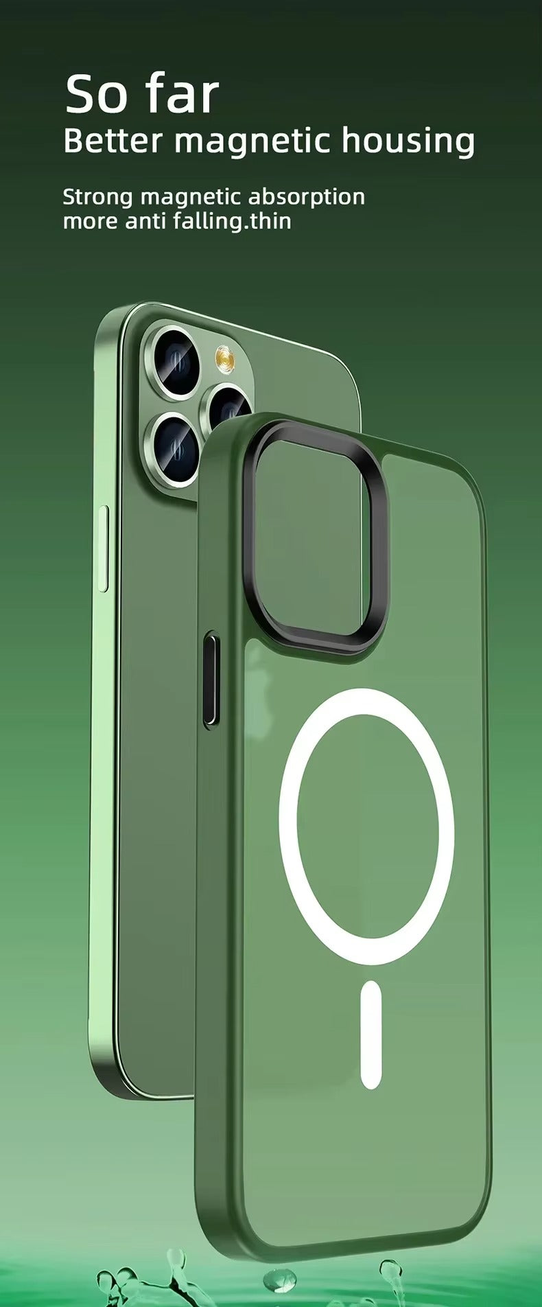Premium Apple iPhone Case, MagSafe Compatible, Camera Lens & Screen Protection, Ultra Thin, Shockproof, Magnetic Full All Around Cover – Matte Translucent Frosted Case with Wireless Charging Support & Sleek Finish
