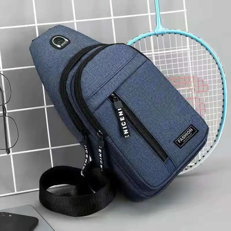 Premium Waterproof Crossbody Chest Bag for Men – Multifunctional Oxford Fabric Shoulder Sling with Anti-Theft Pocket, Stylish Casual Travel Pack