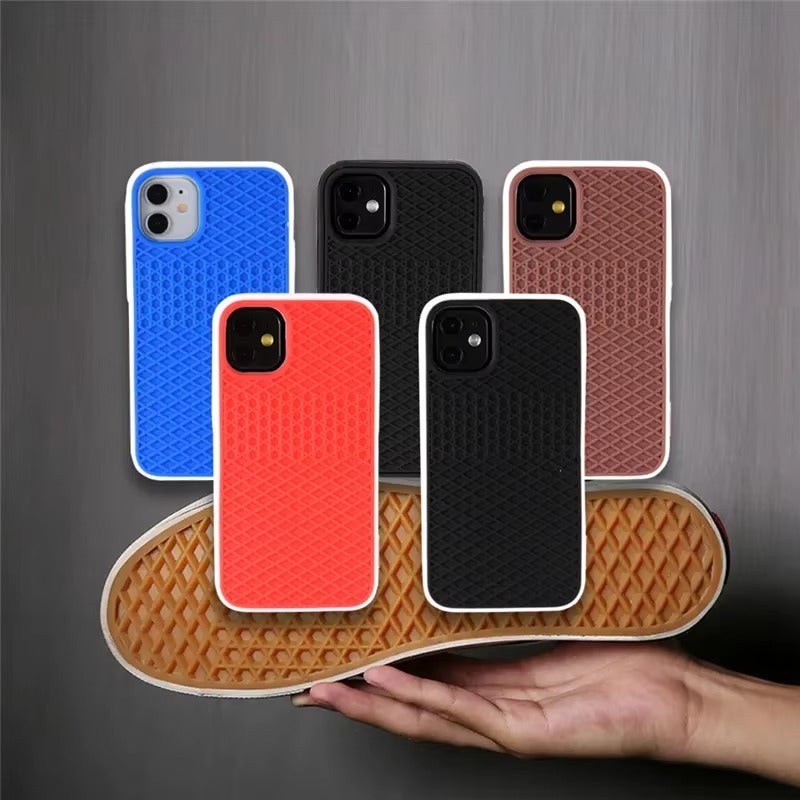 Premium Apple iPhone Case, MagSafe Compatible, Camera Lens & Screen Protection, Ultra Thin, Shockproof, Magnetic Full All Around Cover – Waffle Sport Shoe Sole Texture Silicone Case with Grippy Back Design