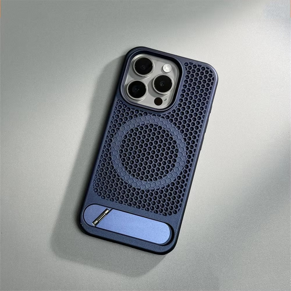 Luxury Apple iPhone Case, MagSafe Compatible, Camera Lens & Screen Protection, Ultra Thin, Shockproof, Magnetic Full All Around Cover – Breathable Heat Dissipation Case with Titanium Hard Back & Wireless Charging Support