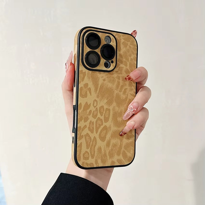 Luxury Apple iPhone Case MagSafe Compatible, Camera Lens & Screen Protection, Ultra Thin Shockproof Magnetic Full All Around Protection Cover with Wrist Strap & Leopard Design