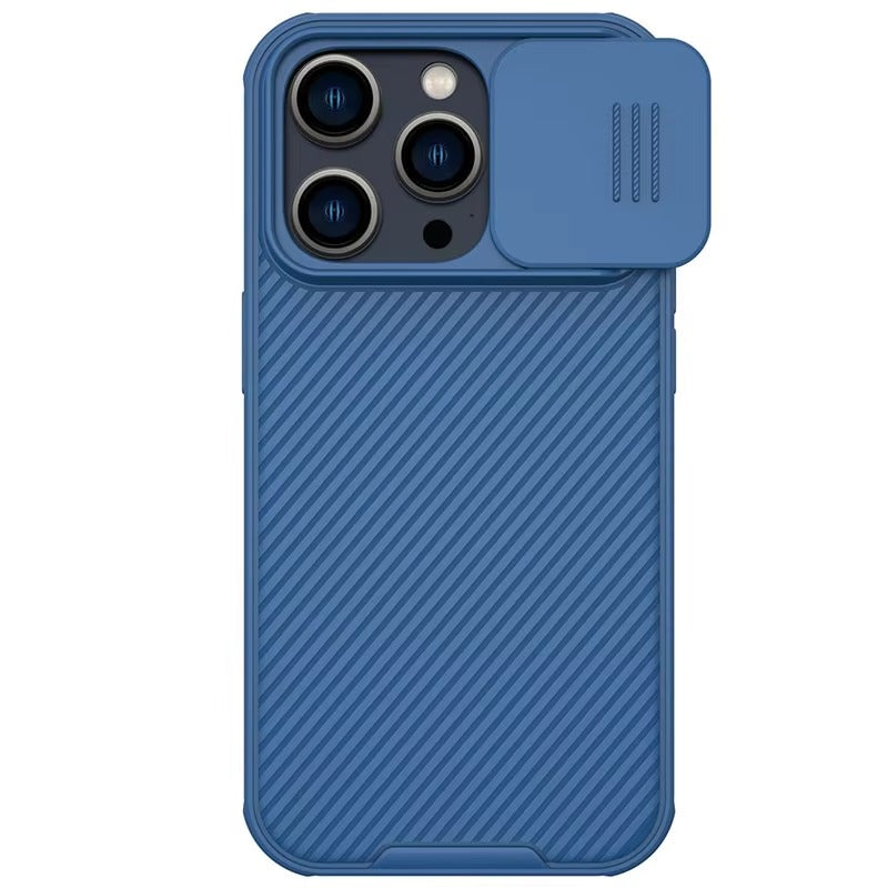 High Quality iPhone Case, MagSafe Compatible, Ultra Thin Magnetic Cover with Screen Guard Slide Camera Lens Protector Panel
