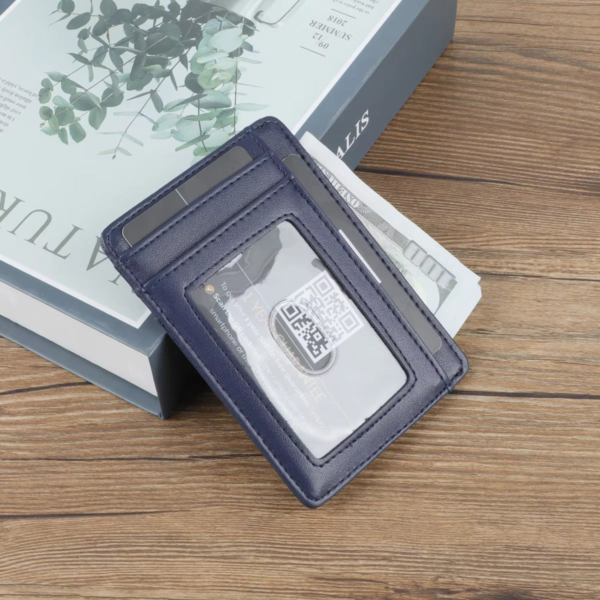 Premium Leather Airtag Wallet – Slim Anti-Lost Card Holder with GPS Tracker Slot, RFID Blocking, Scratch-Resistant Case for Men & Women