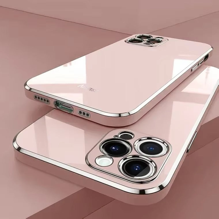 Luxury Glossy Silicone Apple iPhone Case, MagSafe Compatible, Ultra Thin Magnetic Shockproof Full Protection Cover