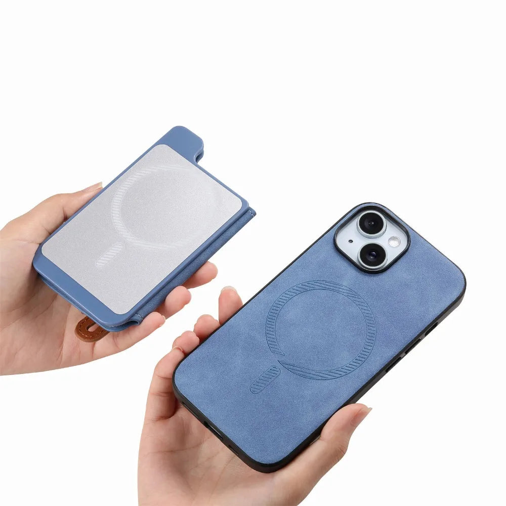 Luxury Detachable Zipper Wallet iPhone Case – Magnetic Flip Cover with Card Slots, and Protection for Ultimate Convenience