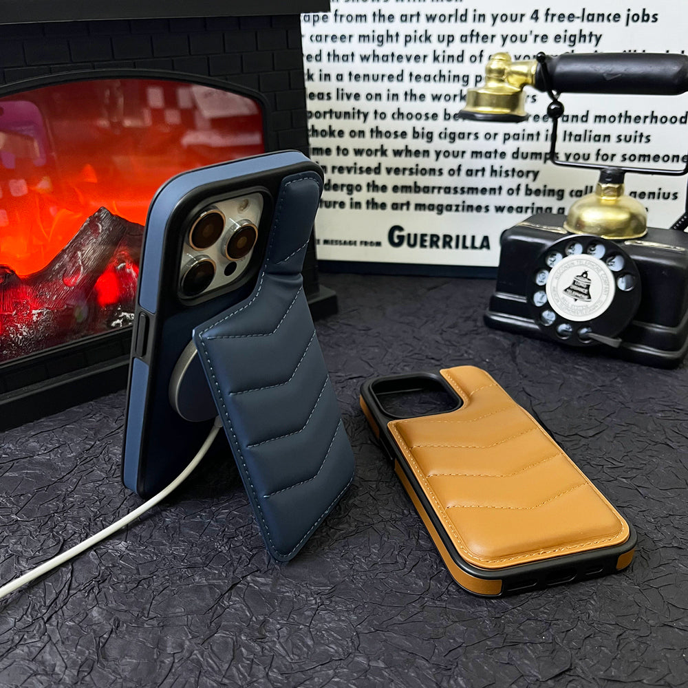 Premium MagSafe Leather iPhone Case – Magnetic Wireless Charging, Card Holder Wallet, Shockproof Protection, Sleek Design for iPhone Models