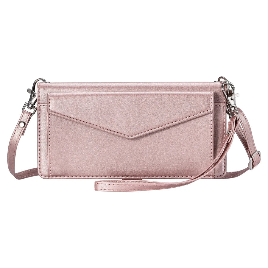 Luxury Dual-Layer Wallet iPhone Case – Flip Leather Cover with Card Slots, Photo Frame, 2 Lanyards, Shockproof Protection, and Stand Feature for iPhone