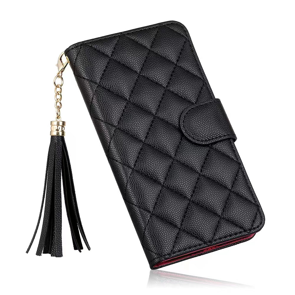 Luxury Wallet Flip Leather iPhone Case – Card Slot, Magnetic Closure, Shockproof Protection, and Premium Design for iPhone