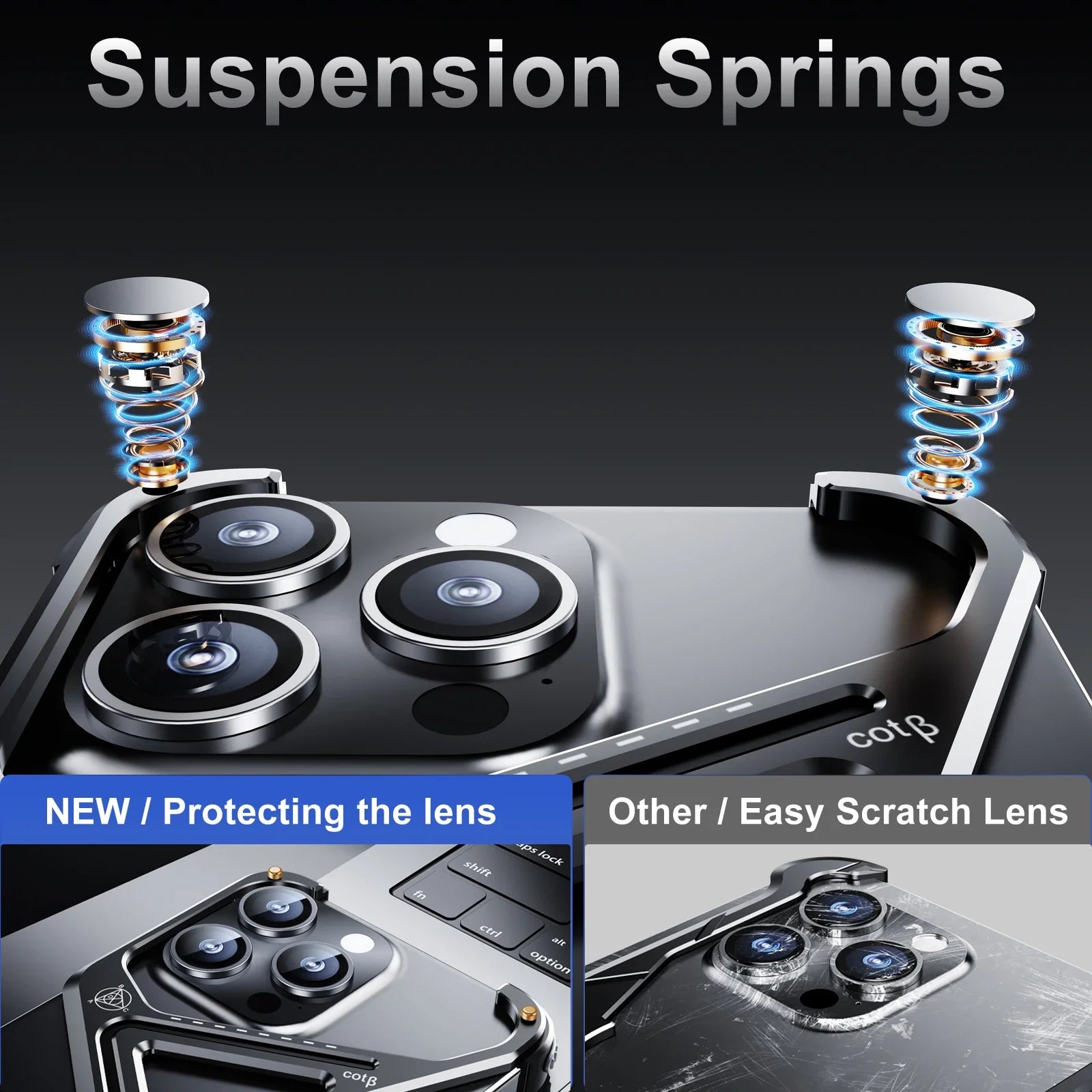 Luxury Geometric Metal iPhone Case – Aluminum Alloy Shockproof Cover with Stand for iPhone Models Stylish and Durable Design