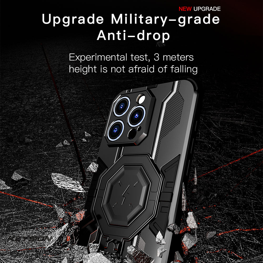 KEYSION MagSafe Shockproof iPhone Case – Ring Stand with Camera Protection, Durable Phone Cover for iPhone Models