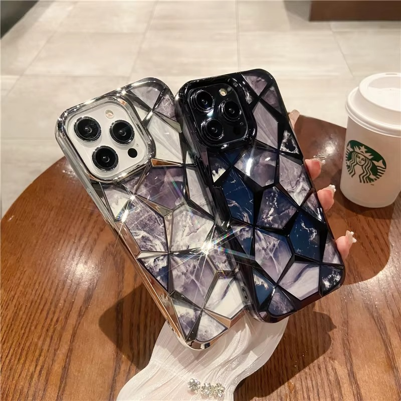 Luxury Apple iPhone Case, MagSafe Compatible, Camera Lens and Screen Protection, Ultra Thin, Shockproof, Magnetic, Full All Around Protection, Diamond Grid Soft Cover