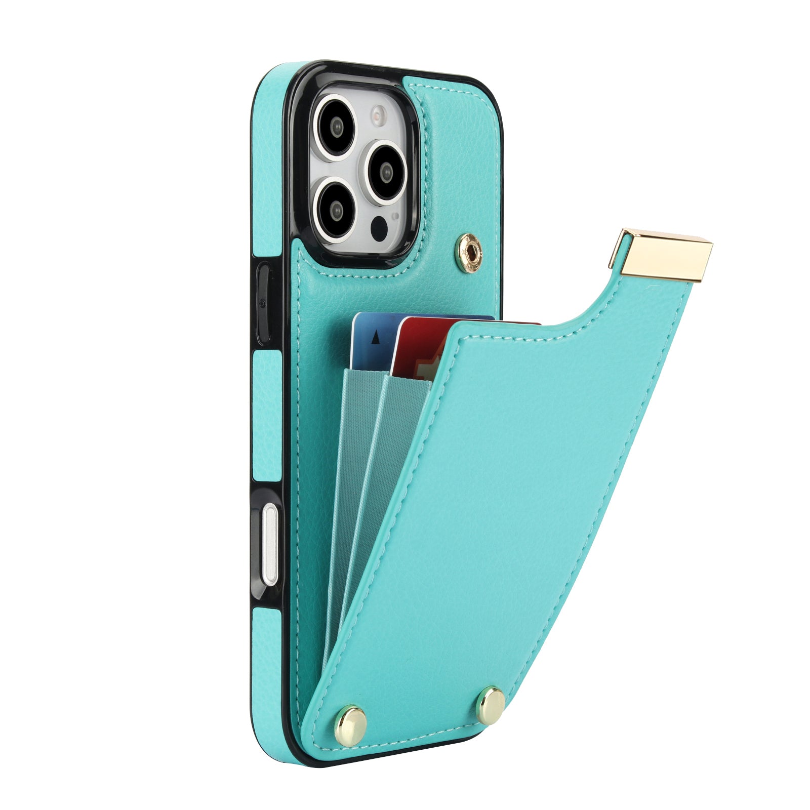 Shockproof Leather Wallet iPhone Case – Flip Cover with Card Holder, Secure Pocket, Durable Protection for iPhone Models