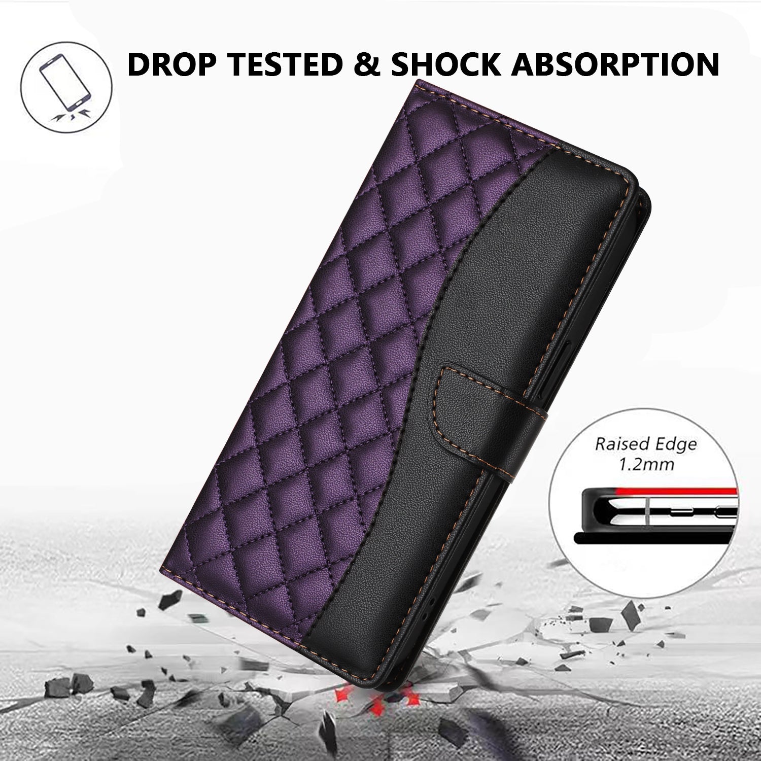 Luxury Quakeproof Flip Leather Wallet iPhone Case Premium Protection, Card Slot, Magnetic Closure, Stylish Design for iPhone