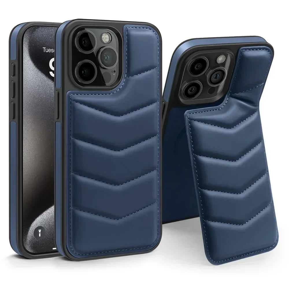 Premium MagSafe Leather iPhone Case – Magnetic Wireless Charging, Card Holder Wallet, Shockproof Protection, Sleek Design for iPhone Models