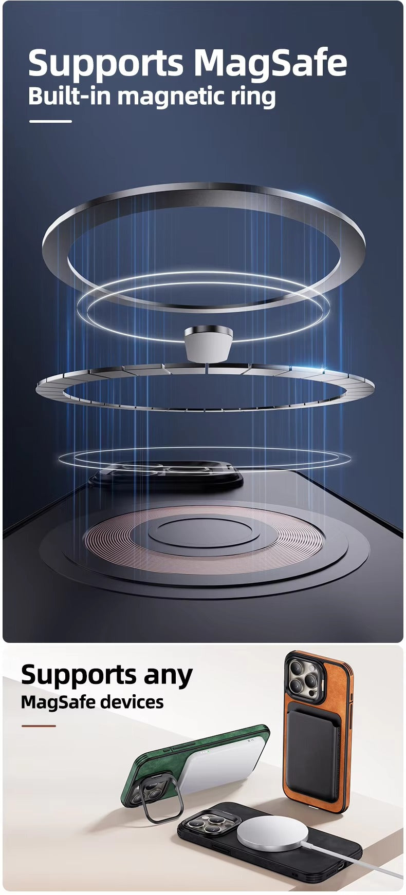 Luxury Apple iPhone Case MagSafe Compatible, Camera Lens Protection, Screen Protection, Ultra Thin Shockproof Case for iPhone