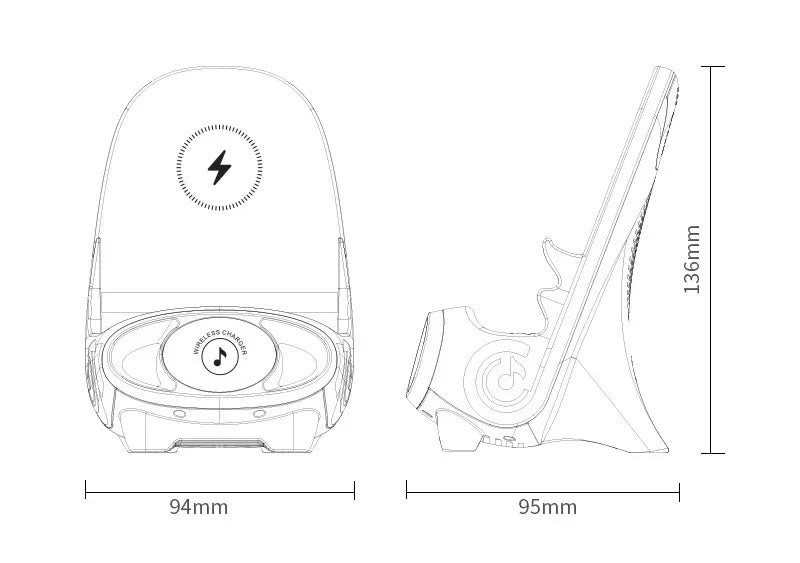 Premium Universal Wireless Charging Stand – 15W Fast Charger Dock with Cooling Hole Design, Phone Holder Function and Aromatherapy Feature for iPhone & Samsung