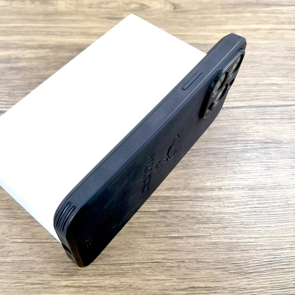 Premium Fashion Cloth iPhone Case – Built-in Magnetic Iron, Deer & Cat Design Durable Protective Shell | Case for iPhone