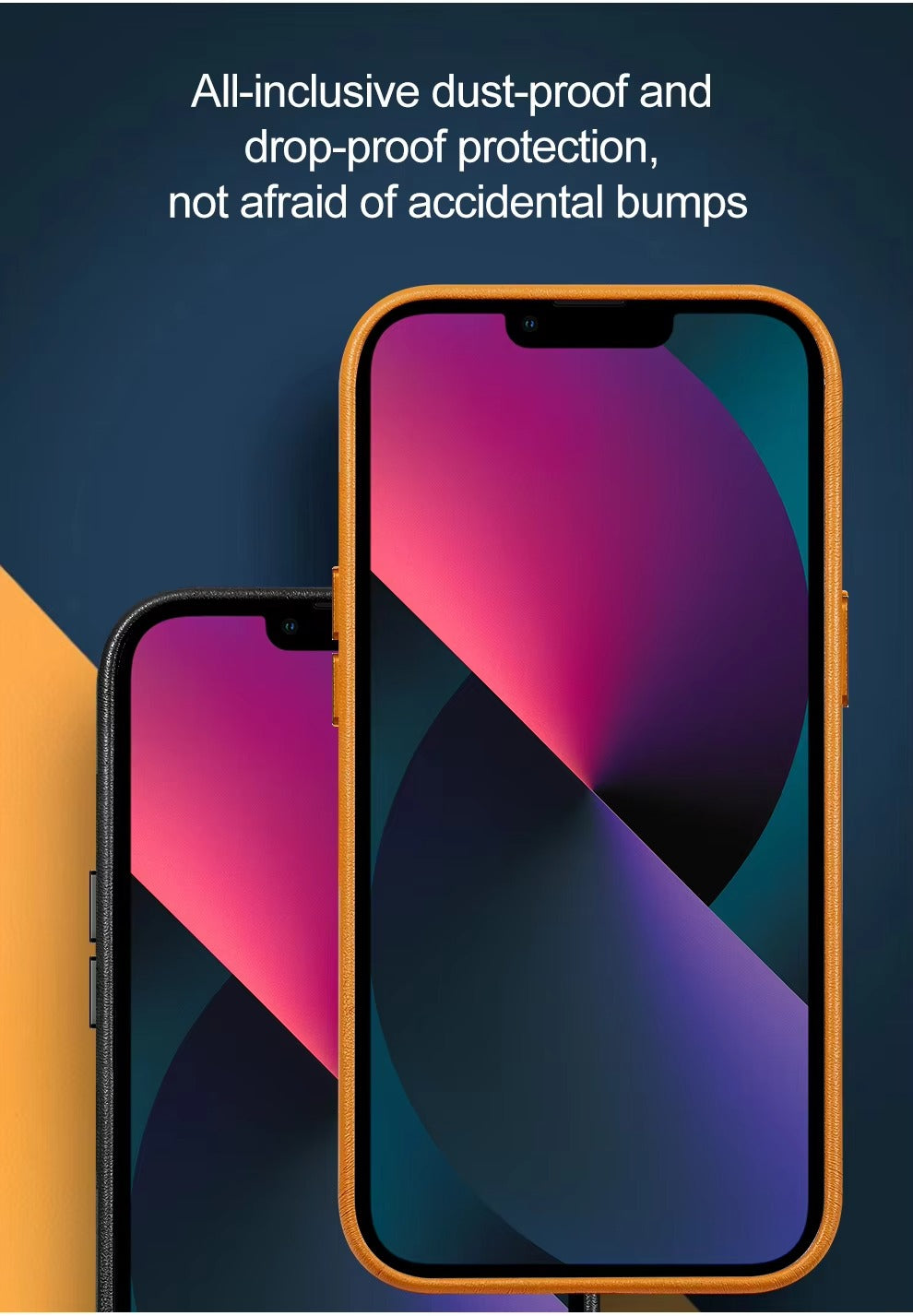 Premium Genuine Leather iPhone Case – 360° Full Protection, Luxury Armor Shell, Stylish & Durable Back Cover Case for iPhone