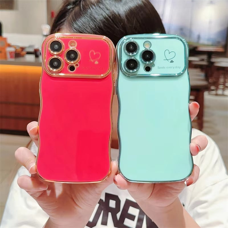 Luxury Apple iPhone Case MagSafe Compatible, Camera Lens & Screen Protection All Around Protection Cover with Heart Design