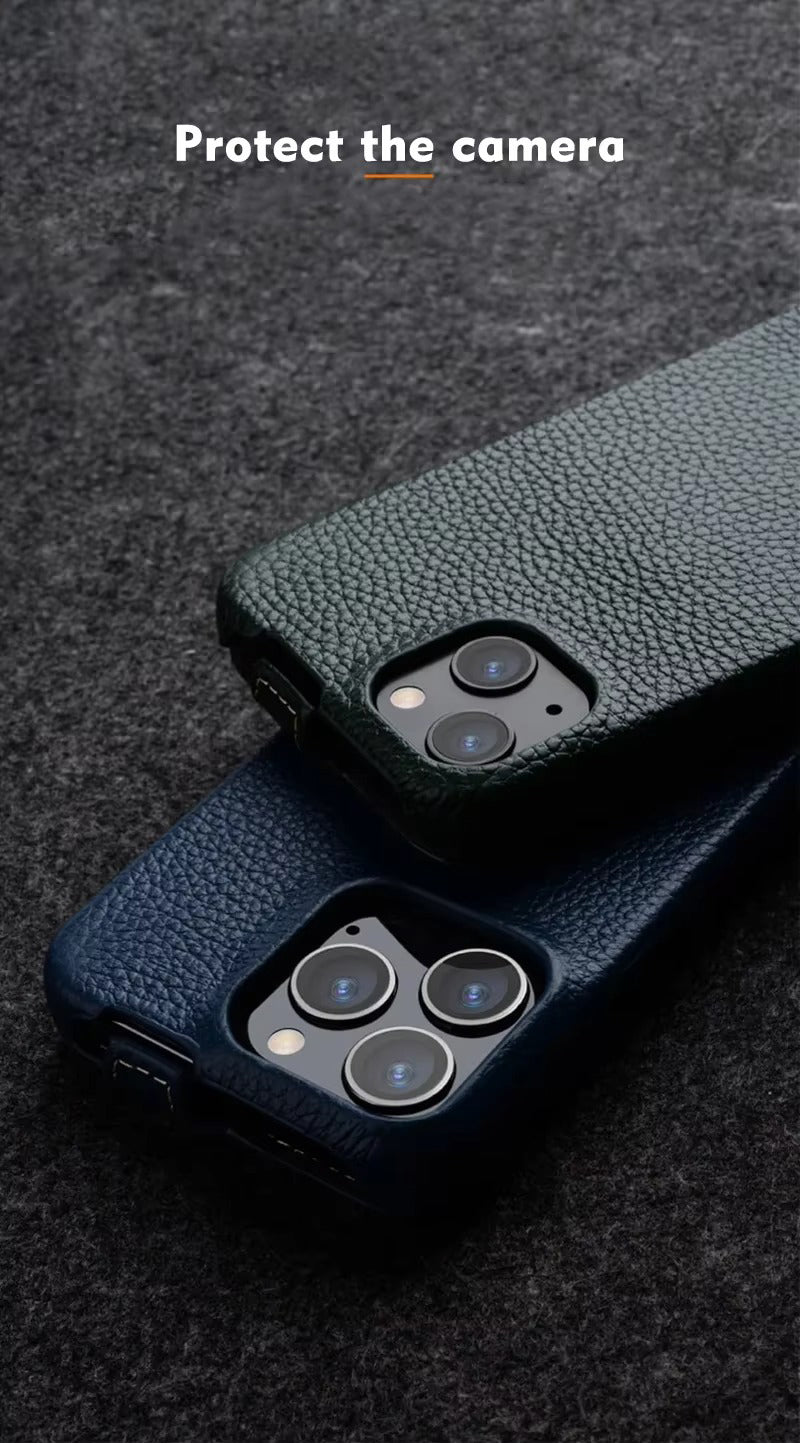 Premium Genuine Leather Flip iPhone Case – 100% Cowhide, Luxury Design, Stylish & Durable Protective Cover | Case for iPhone