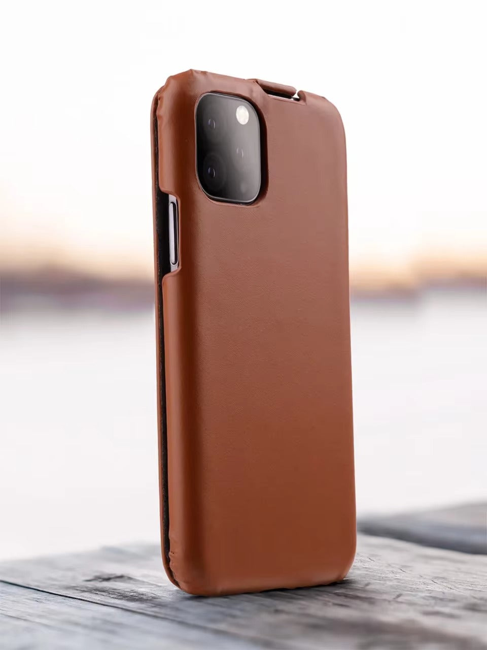 Premium Genuine Leather Flip iPhone Case – 100% Cowhide, Luxury Design, Stylish & Durable Protective Cover | Case for iPhone