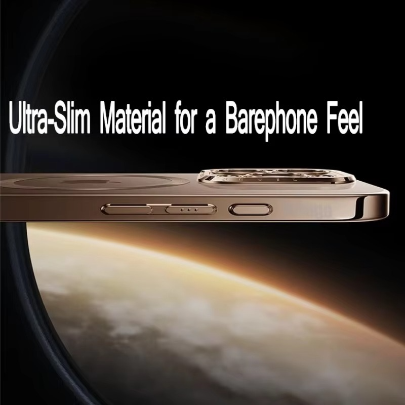 Luxury Desert Gold MagSafe iPhone Case - Magnetic Wireless Charging, Electroplated Bumper, Durable Cover | Case for iPhone