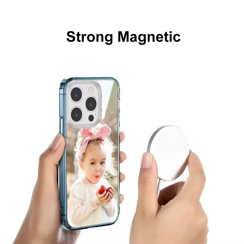Premium Apple iPhone Case, MagSafe Compatible, Camera Lens and Screen Protection, Ultra Thin, Shockproof, Magnetic, Full All Around Protection, Custom Acrylic Photo Cover