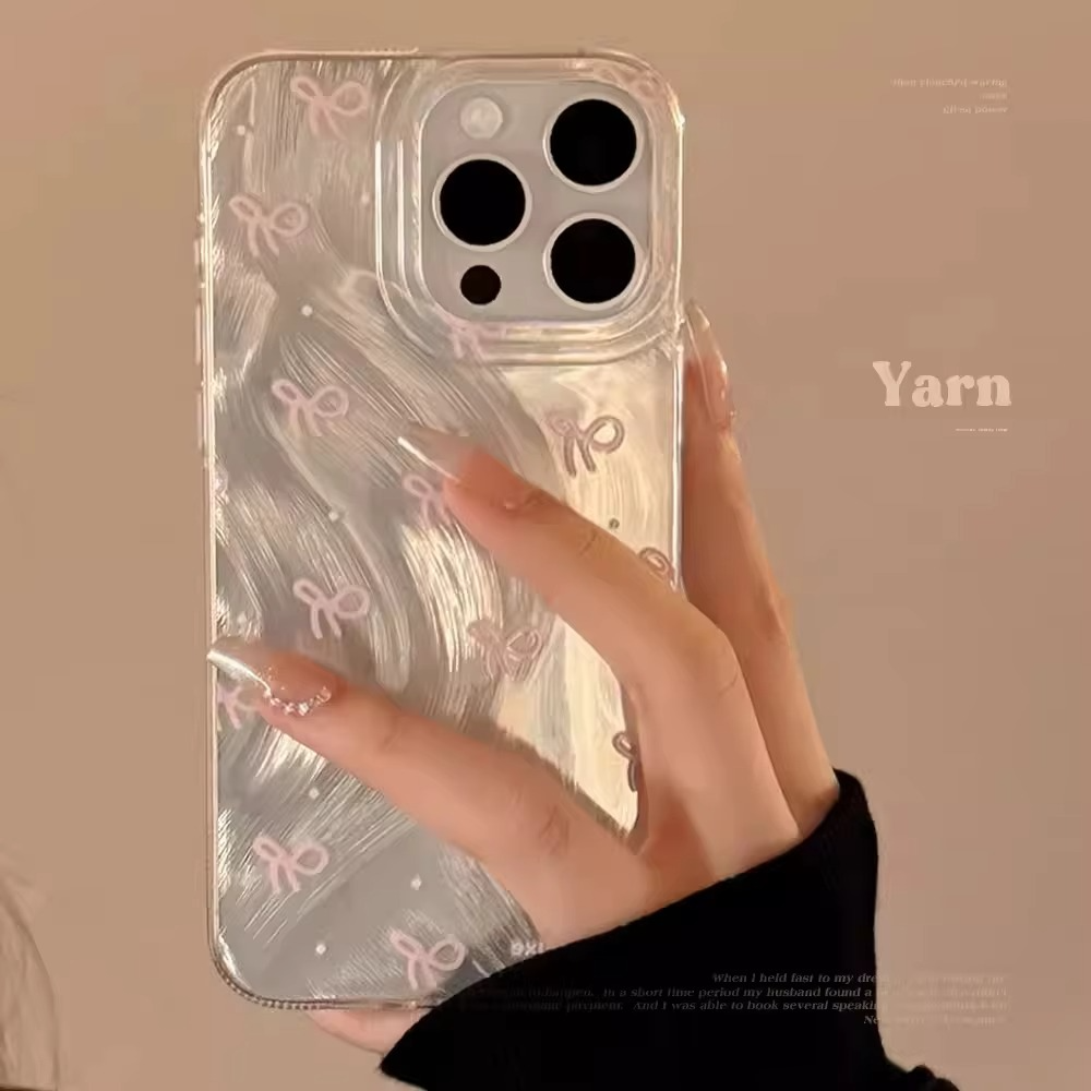 Luxury Apple iPhone Case, MagSafe Compatible, Camera Lens and Screen Protection, Ultra Thin, Shockproof, Magnetic, Full All Around Protection, Laser Silver Bow Bumper Cover
