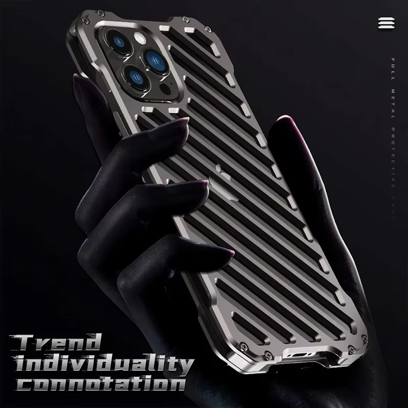 Premium Apple iPhone Case, MagSafe Compatible, Camera Lens and Screen Protection, Ultra Thin, Shockproof, Magnetic, Full All Around Protection, Heavy Duty Alloy Shell