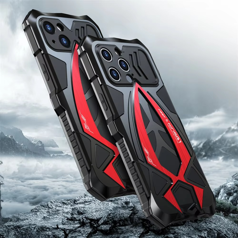Luxury Apple iPhone Case, MagSafe Compatible, Camera Lens and Screen Protection, Ultra Thin, Shockproof, Magnetic, Full All Around Protection, Metal Armor Shell Cover