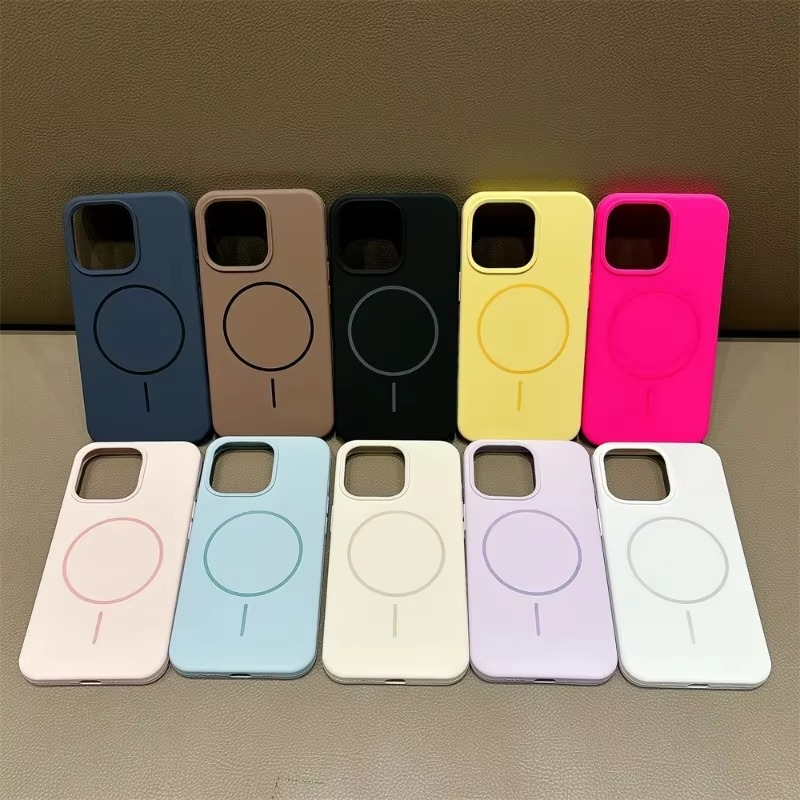 Luxury Apple iPhone Case, MagSafe Compatible, Camera Lens and Screen Protection, Ultra Thin, Shockproof, Magnetic, Full All Around Protection, Smooth Ring Silicone Cover