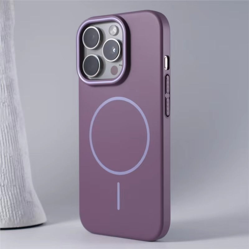 Luxury Apple iPhone Case, MagSafe Compatible, Camera Lens and Screen Protection, Ultra Thin, Shockproof, Magnetic, Full All Around Protection, Smooth Ring Silicone Cover