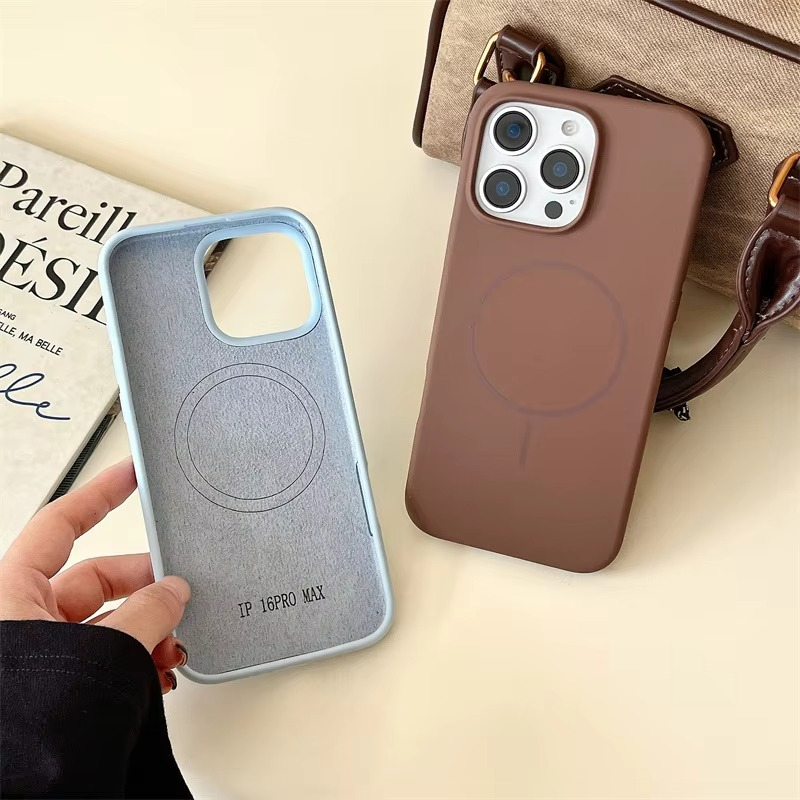 Luxury Apple iPhone Case, MagSafe Compatible, Camera Lens and Screen Protection, Ultra Thin, Shockproof, Magnetic, Full All Around Protection, Smooth Ring Silicone Cover